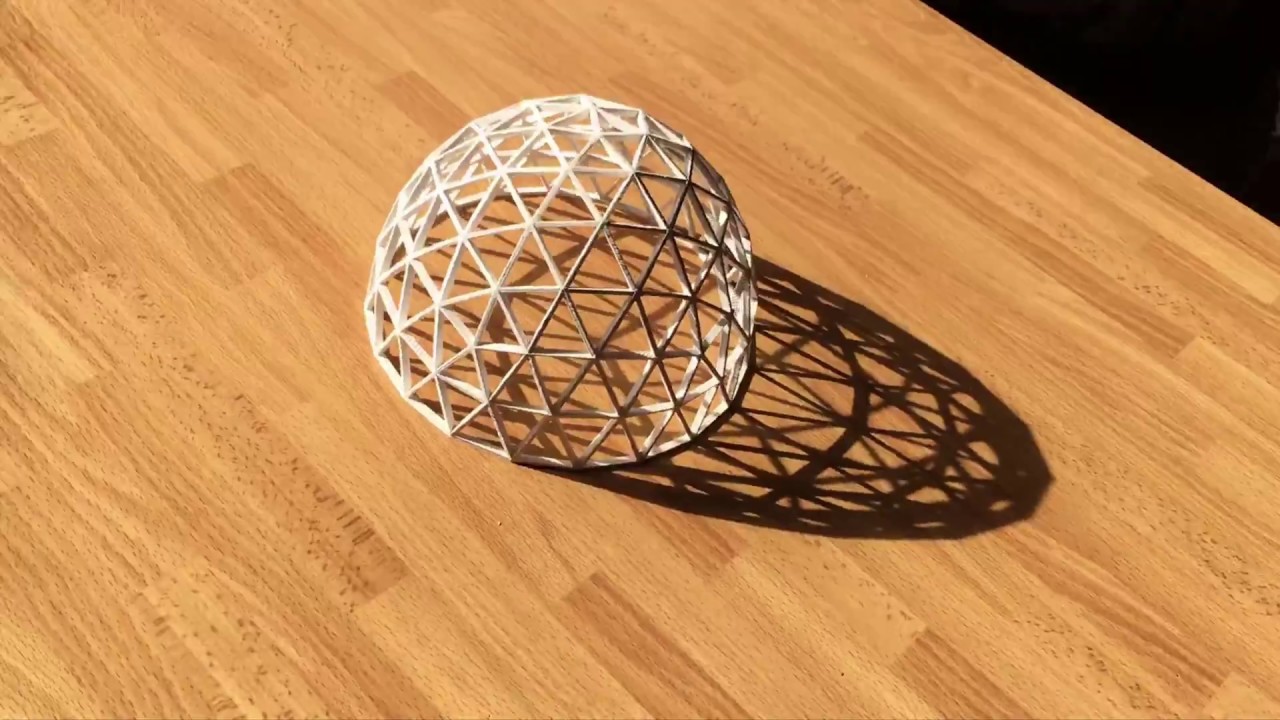 Lyn lejr undskyldning Ogival Geodesic Dome - 3D Printing - YouTube