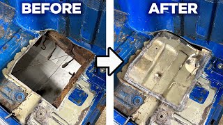 How to Fix a Rusty Car/Truck Floor by Cutting and Welding in New Metal
