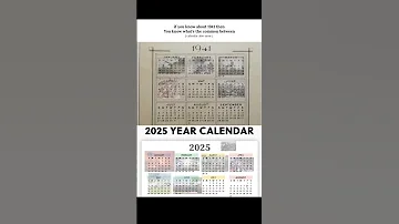1941 And 2025 Calendar Is Same 