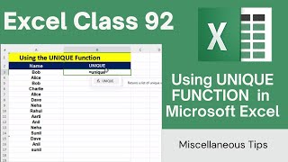 Mastering the UNIQUE Function in Excel: Uncover the Power of Data Filtering Profile