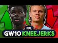 FPL GAMEWEEK 10 TRANSFER PLANS &amp; KNEEJERK REACTIONS | TOP 80K | Fantasy Premier League Tips 2023/24
