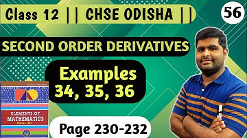 second order derivatives | higher order derivative | derivative class 12th | chse odisha |