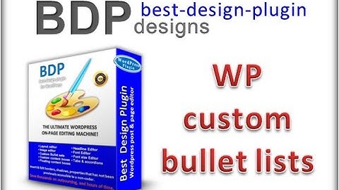 Best Design Plugin for Wordpress - Bullet Set