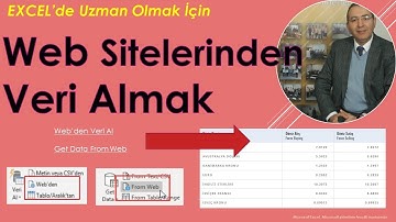Excel ile Web sitelerinden veri almak