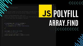 JS Interview Question | How to Create an Array.find Polyfill in JavaScript | Step-by-Step Tutorial