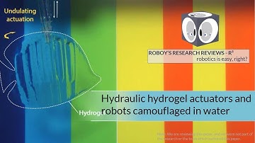 Hydraulic hydrogel actuators – disguiseable water robots? I R3 Roboy