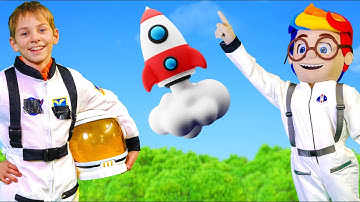 The Kids play astronauts on a rocket ship 🚀🧑‍🚀