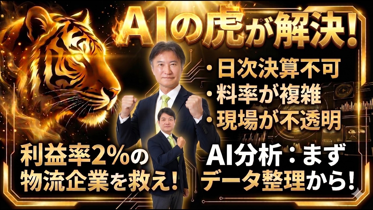 【AIの虎】利益率2%の物流企業を救え！