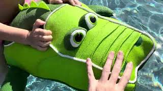 Big Joe alligator pool float pool petz large size no inflation needed demo