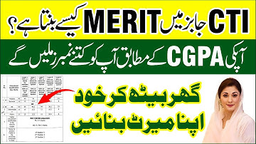 How To Calculate Merit Formula For CTI Jobs | CTI Jobs 2024 in Punjab | By Education Updates