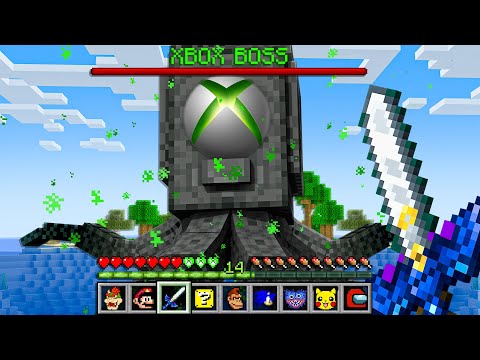 Minecraft but there's VIDEO GAME Bosses