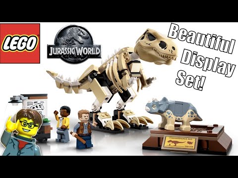 LEGO Jurassic World: T. Rex Dinosaur Fossil Exhibition Review! - YouTube