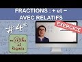 EXERCICE : Effectuer des additions ou soustractions de fractions - avec relatifs - Quatrième
