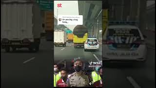 Kelanjutan‼️ Polisi sengaja ngejar truk dijalan⁉️