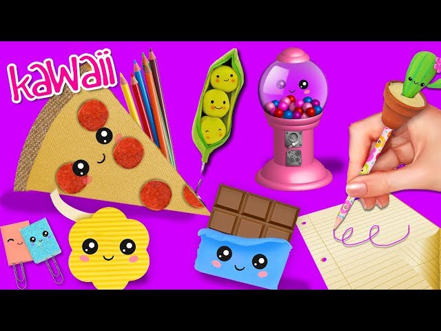 12 COSAS KAWAII PARA HACER EN CASA – ÚTILES ESCOLARES KAWAII