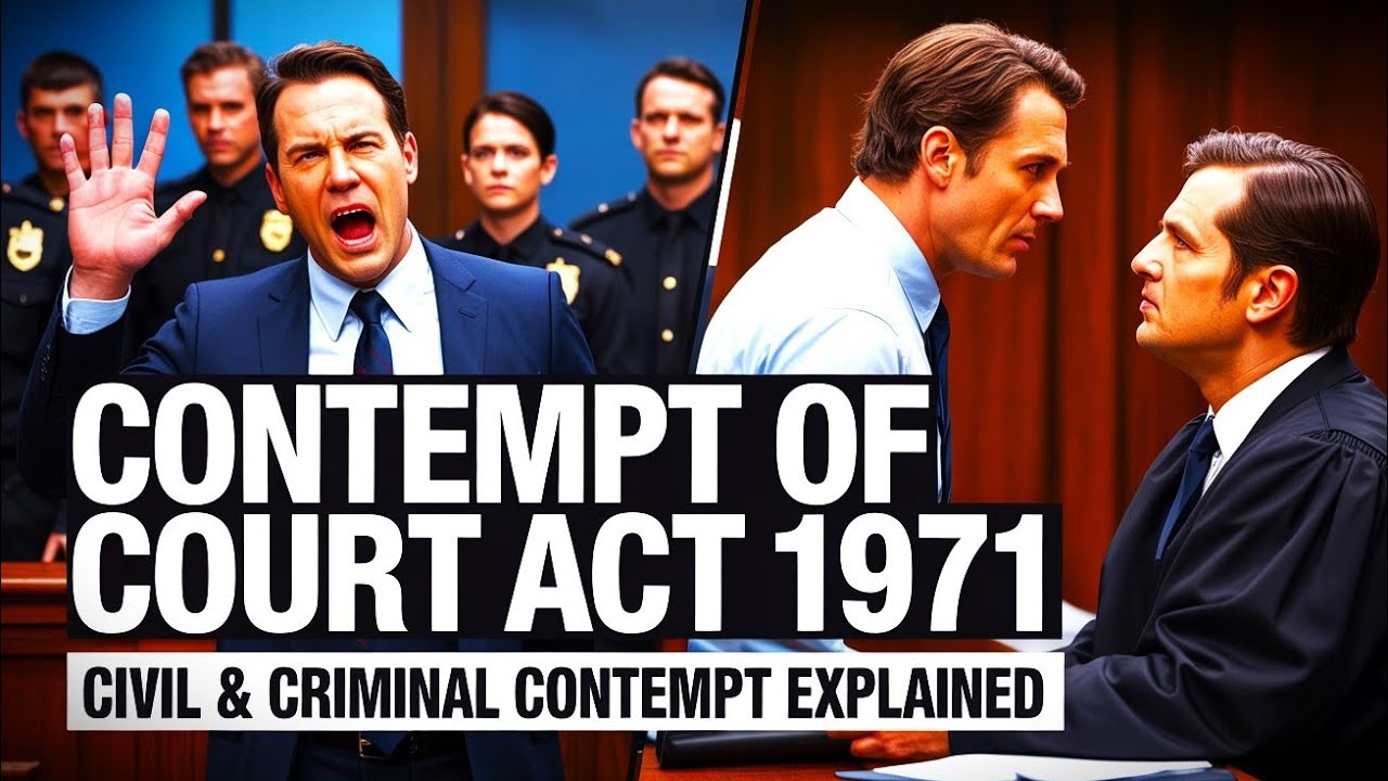 Contempt of Court Act 1971 | Civil & Criminal Contempt | Objective of ...