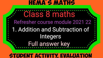 8th maths refresher course 2021 22 / chapter 1 answer key