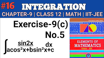 Chapter-9 Integration | Exercise-9(c) Solution Qn.5 | CHSE Class 12 Math
