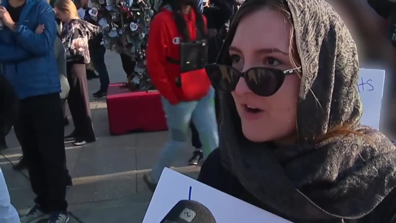 Hundreds protest ICE actions in downtown Las Vegas following Minnesota ...
