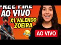 FREE FIRE AO VIVO no celular! X1 valendo zoeira com a Paty