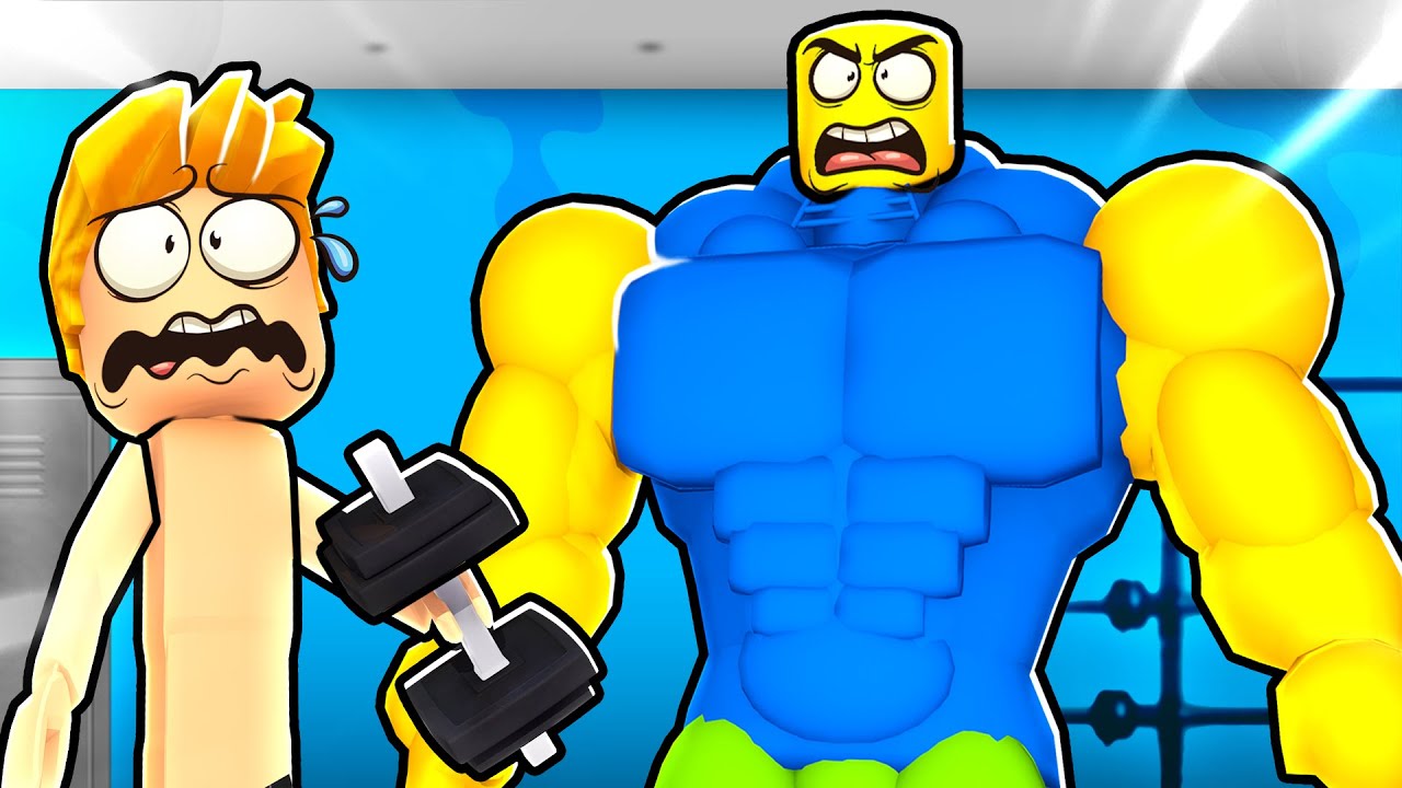 Strong muscular roblox noob punching pov