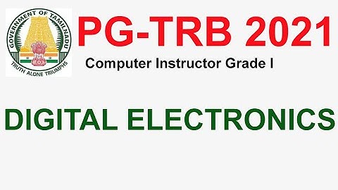 PG TRB COMPUTER INSTRUCTOR DIGITAL ELECTRONICS | VIBRANT ONLINE ACADEMY