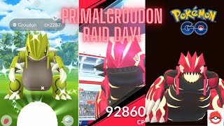 PRIMAL GROUDON RAID DAY✨in Pokemon Go!