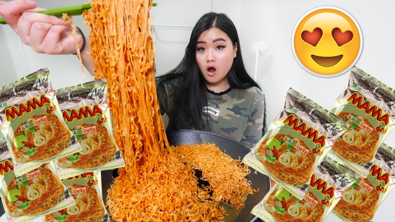 MAMA RAMEN NOODLES, Mukbang