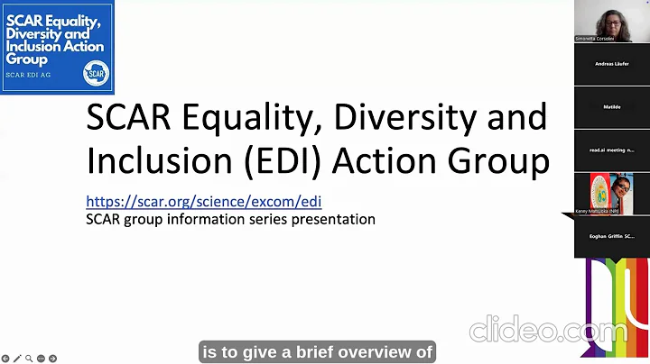 Introduction to the SCAR Equality, Diversity and Inclusion (EDI) Action Group