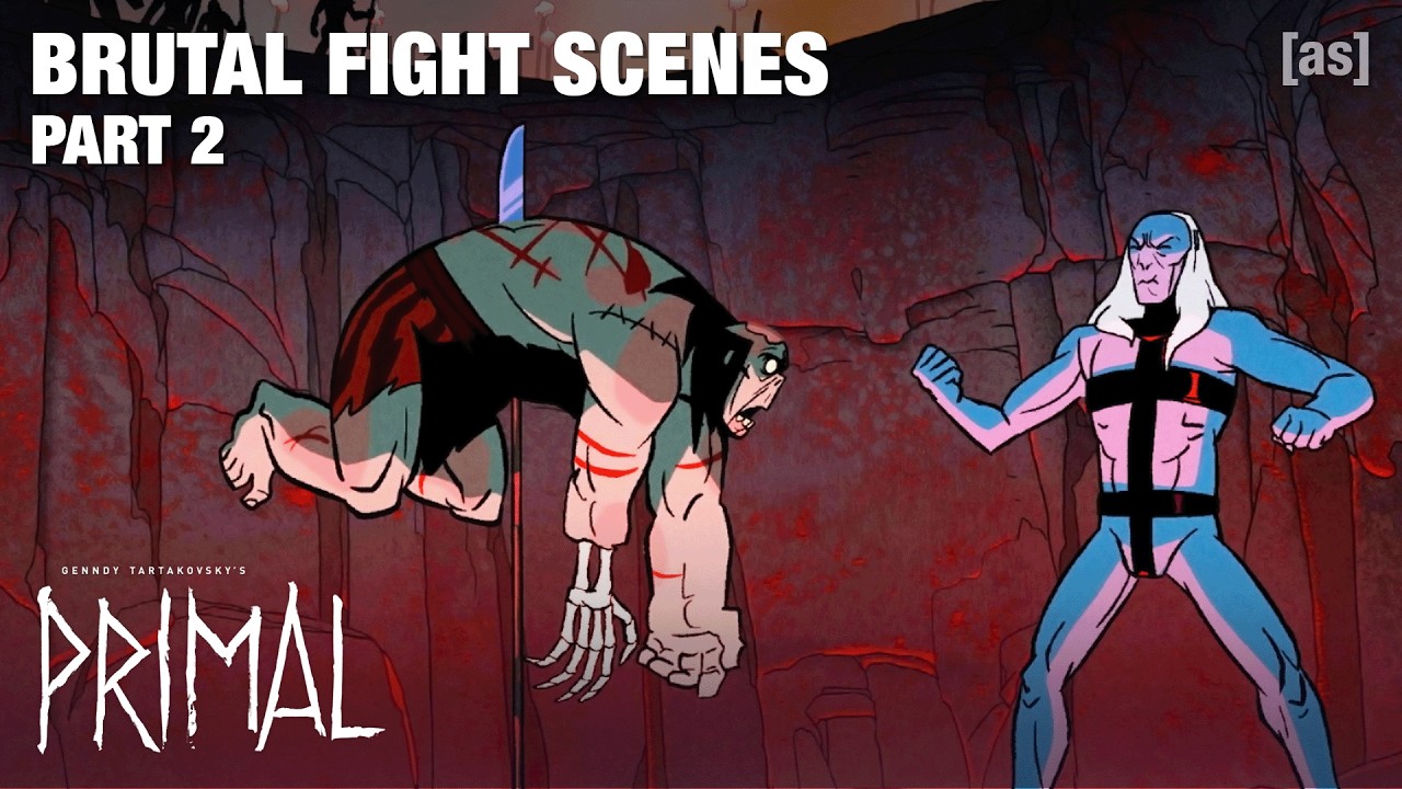Brutal Fight Scenes: Part 2 | Genndy Tartakovsky's Primal | adult swim