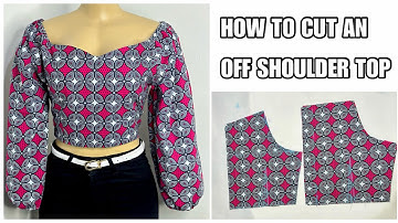 How to cut an Off Shoulder Top| Easy Elastic Top Cutting Tutorial for Beginners