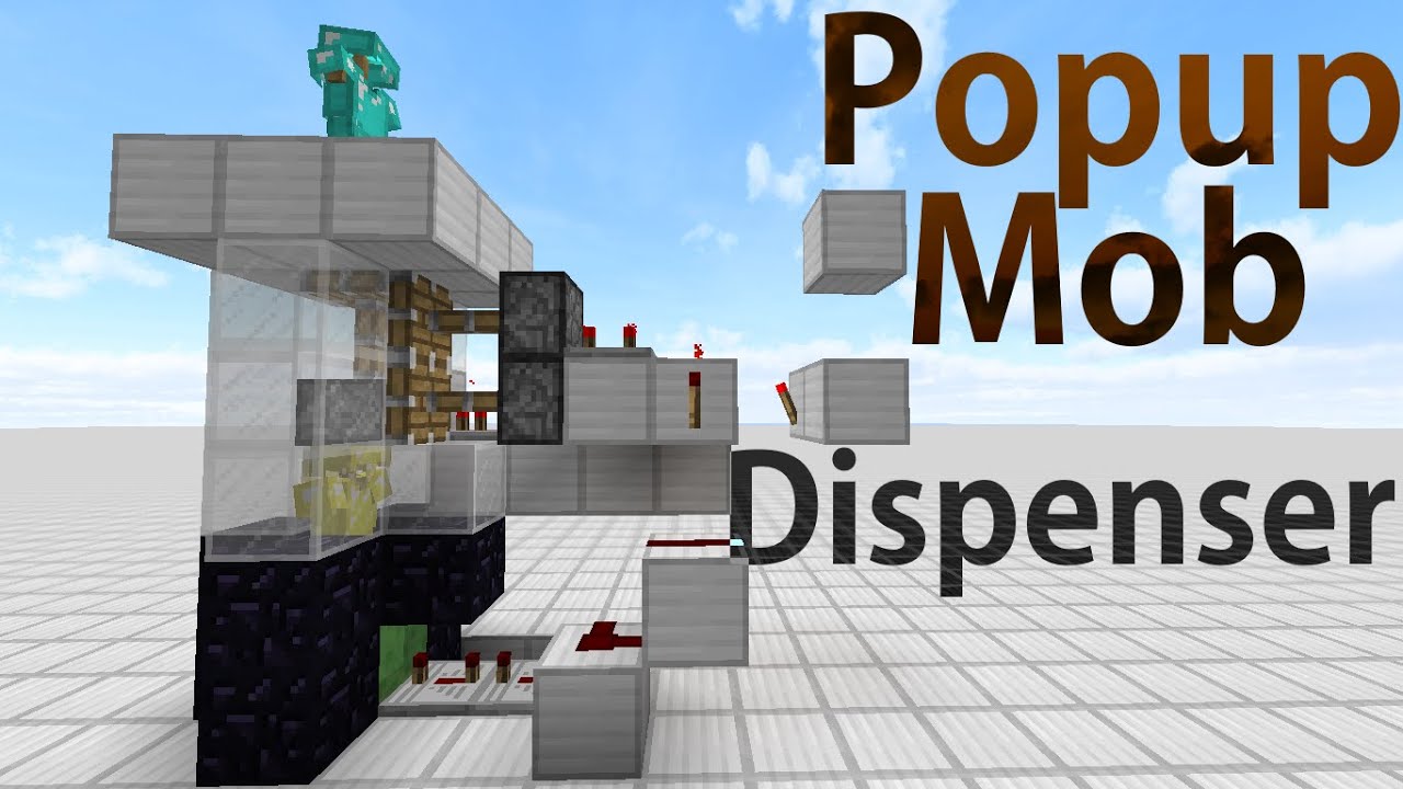 Minecraft The popup mob dispenser tutorial YouTube