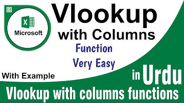 vlookup with columns formulas in urdu || very easy use vlookup with example