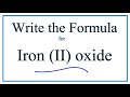 Iron II Oxide and Ionic Compounds