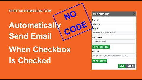Automatically send email when checkbox is checked in Google Sheets