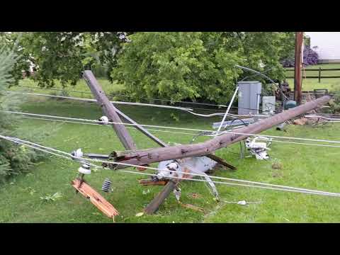Severe Winds Down Trees and Power Lines Near Columbus - YouTube