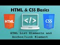 HTML &amp; CSS Basics #06 - HTML List &amp; Link Elements