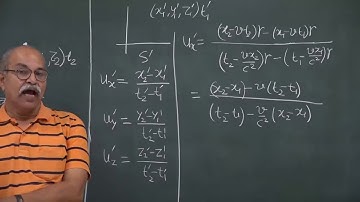 Lectures on special theory of relativity by Prof H C Verma ! Lec 15 ! Addition of velocities