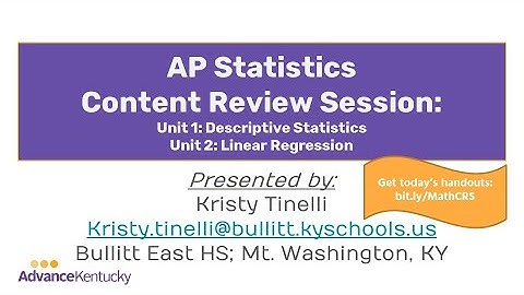 AP Statistics Content Review Session #1