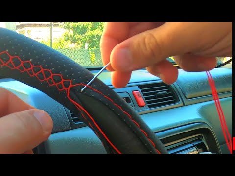 DIY How to Stitch Leather Steering Wheel Cover - Easiest