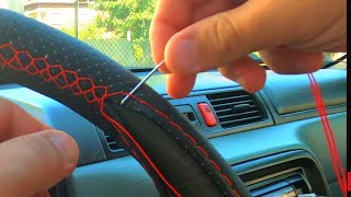 DIY How to Stitch Leather Steering Wheel Cover - Easiest Stitch image