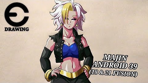 DBZ Female Fusion art Challenge, Majin Android 39 (18 & 21 fusion)