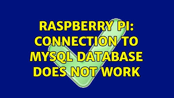 Raspberry Pi: Connection to MySQL database does not work