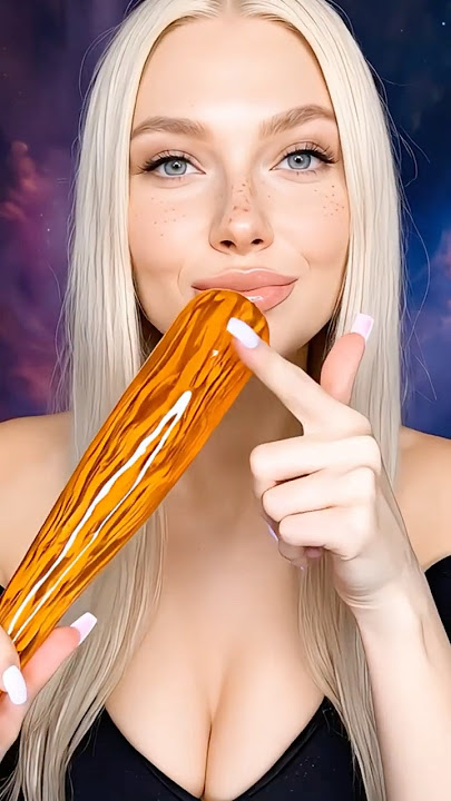 She Actually Ate a Baseball Bat! 🍭⚾ ASMR