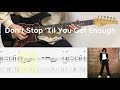 Michael Jackson Don T Stop Til You Get Enough Guitar Cover With Tabs Chords 