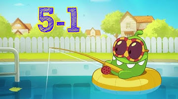 Cut the Rope Experiments 5-1 Walkthrough - Bath Time - 3 Stars