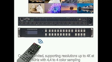 8x4 8x8 Audio Hdmi Seamless Video Matrix Switcher 4k Matrix Switcher