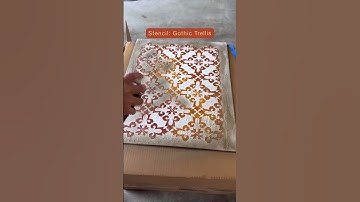 Finnabair Rust Effect Paste and Patina used to stencil layers of color #redesign #diy #finnabair