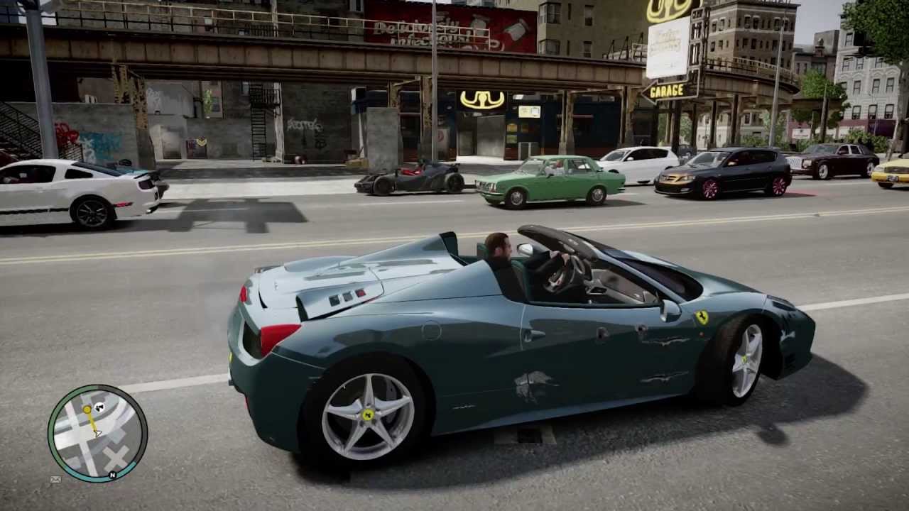 Смешной ролик из GTA IV при тестировании моего AFHQ Car Pack. Оригинал. Качество. Max Graphics