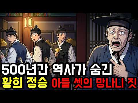 500년간 역사가 숨긴 황희 정승 아들 셋의 망나니 짓 | 청백리의 민낯 | 한국사